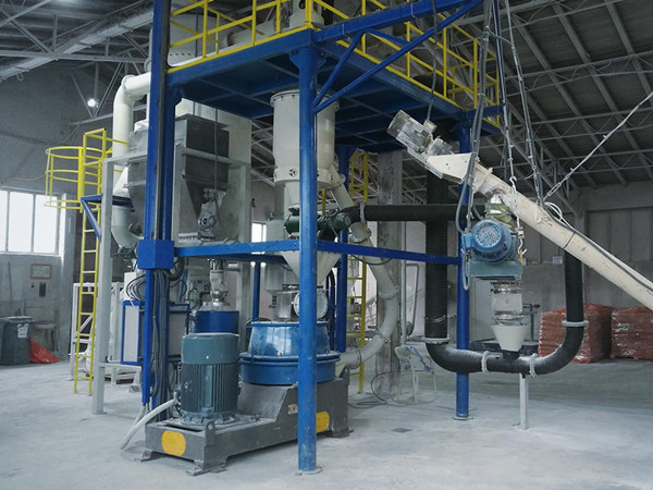 A heavy calcium carbonate ball milling and grading + modification production line in a mineral facto